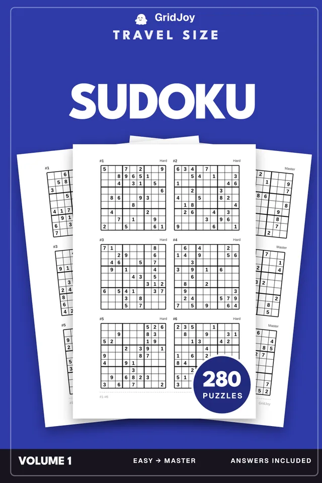 Cover of Sudoku · Travel — 280 Puzzles · Pocket 6×9 · Every Solution Printed