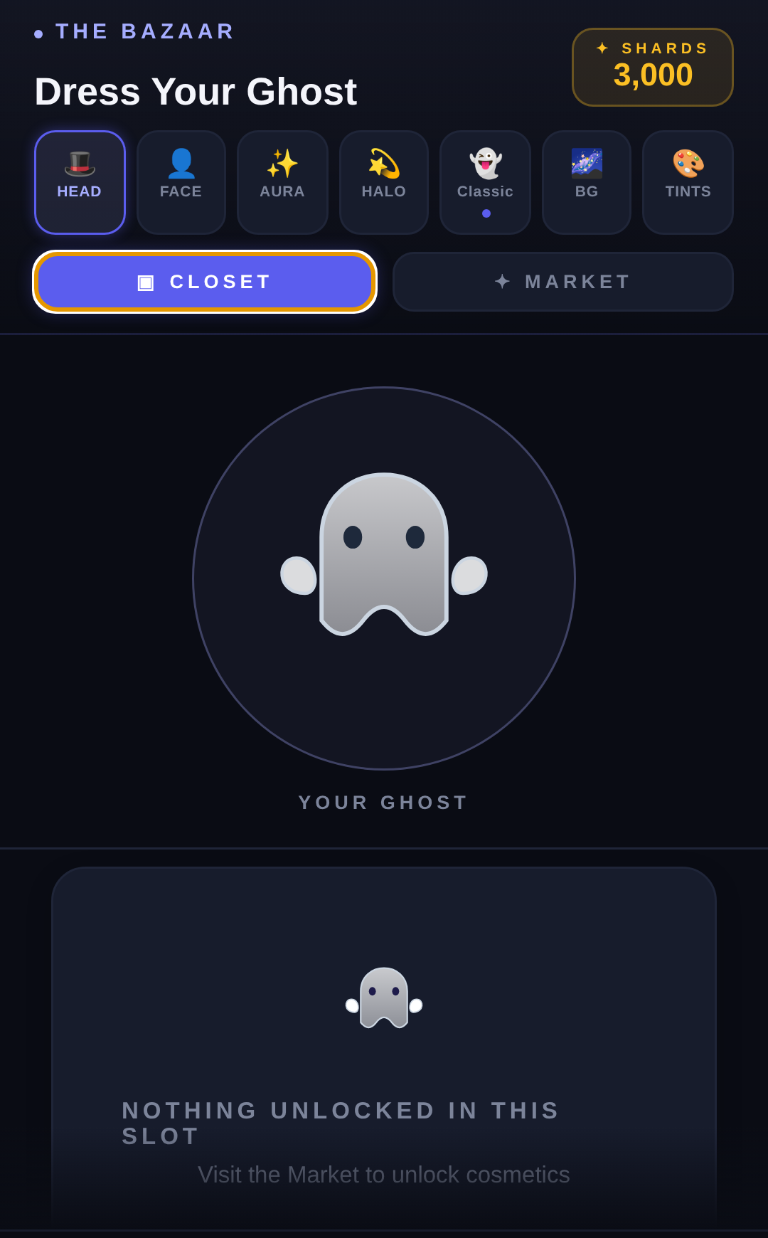 Ghost bazaar — 6,000+ cosmetics to unlock